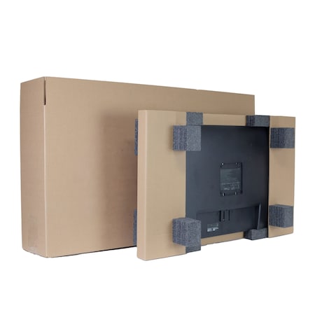 Epe Usa 41 in x 21 in x 8 in Computer Monitor Shipping Box, Kraft, Corrugated / Foam, Double, 275# theBOXlarger32
